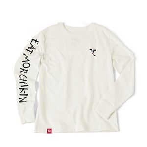 Authentic Chick-fil-A originals eat mor chickn White Kids Long Sleeve Shirt